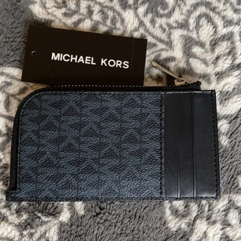 Michael Kors L Zip Mini Wallet Admiral NWT